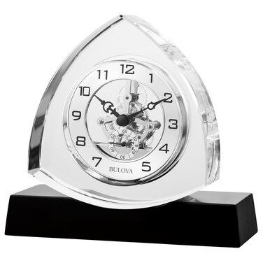 Bulova Trident Clock Clocks B1706 Trident, Clear