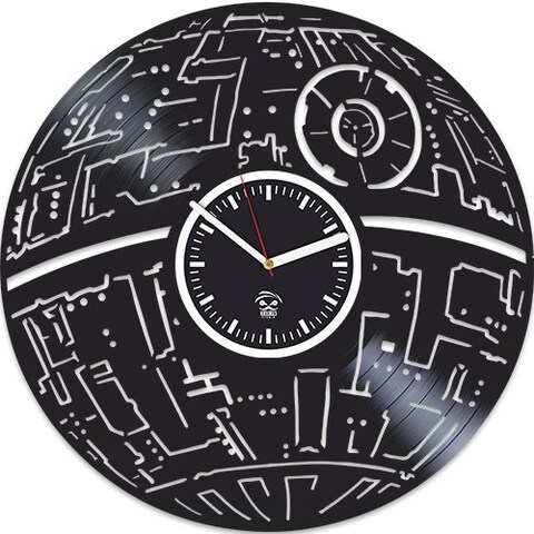 Kovides Star Wars Vinyl Record Clock, The Force Awakens, Best Gift for Boyfriend, Vinyl Wall Clock, Valentines Day Gift for Boy, Comics Art, DC Movie, Silent Mechanism, Wall Art Sticker