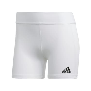 adidas womens Techfit Volleyball Shorts Tights, White/Black, Large US