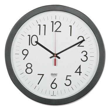 Skilcraft Quartz Wall Clock - Plastic Frame - 14.5" Diameter
