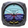 Trintec Artificial Horizon Clock 6.5" Square Novelty Aviation