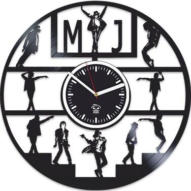 Kovides Vinyl Record Wall Clock 12 Inches MJ Moonwalker
