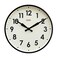 Cloudnola Station Metal Wall Clock, Black and White, 18 inch Diameter, Silent Non Ticking, Battery Operated Quartz Movement