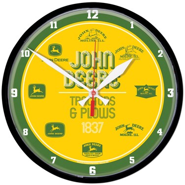 WinCraft John Deere Clock Round Logo Vintage