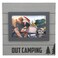 Pavilion - Out Camping Wood Tabletop Picture Frame, Holds 4 x 6-inch Photo, Cabin Decor, Rustic Picture Frames, Camping Vacation Photo Frame, RV, 1 Count, 8.75 x 8.75 inches Overall in Size,Grey