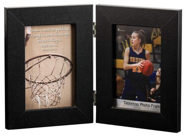 Dicksons Pain Is Worth Possibilities Brown Basketball Double 12 x 8 MDF Wall Tabletop Picture Frame