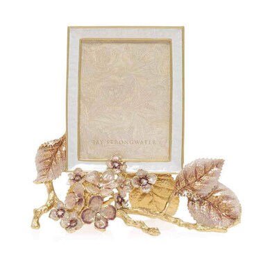 Jay Strongwater Colbie Hydrangea 3" x 4" Photo Frame - Blush/Boudoir