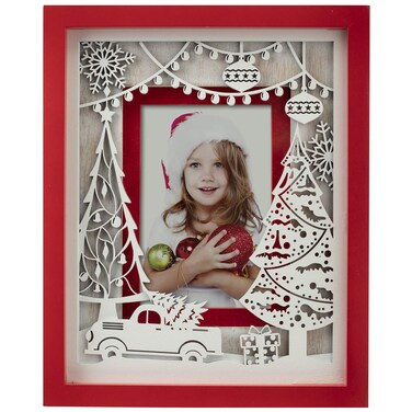 FINE PHOTO GIFTS Christmas Tree Wood Laser Cut 4" x 6" or 5' x 7" Single Picture Frame