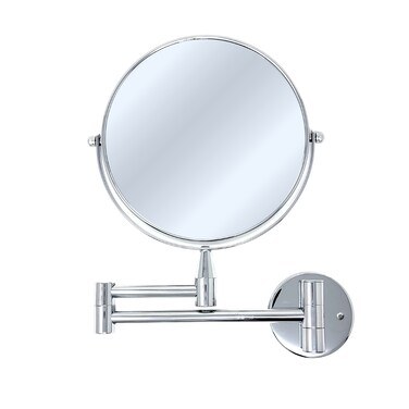 Rucci Normal View Swivel Arm Wall-Mounted Mirror, Silver, 7X