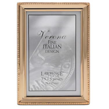 Lawrence Frames Bead Border Design, 3.5x5, Gold