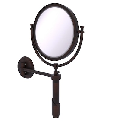 Allied Brass TRM-8/4X Tribecca Collection Wall Mounted 8 Inch Diameter with 4X Magnification Make-Up Mirror, Venetian Bronze