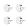 T Tulead Mirror Clips Wall-Mounted Mirror Brackets Zinc Alloy Mirror Holders for Walls Round Mirror Mounting Clips for 6-7mm Glass/Mirror Dresser Mirror Brackets Pack of 4