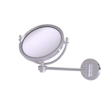 Allied Brass WM-5D/4X-SCH 8 Inch Wall Mounted 4X Magnification Make-Up Mirror, Satin Chrome