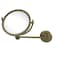 Allied Brass WM-5D/3X-ABR 8 Inch Wall Mounted 3X Magnification Make-Up Mirror, Antique Brass