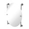 Allied Brass Dottingham Collection Oval Frameless Rail Mounted Wall Mirror, Matte Gray