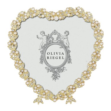 Olivia Riegel Contessa Gold Heart 3-1/2-Inch Frame