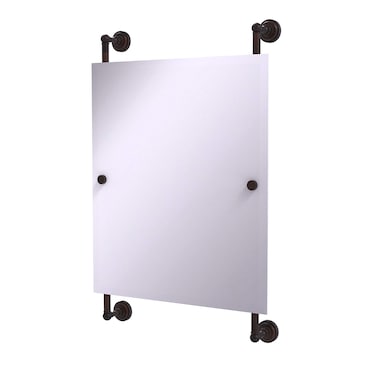Allied Brass Dottingham Collection Rectangular Frameless Rail Mounted Wall Mirror, Venetian Bronze