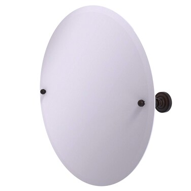Allied Brass DT-90 Frameless Round Tilt Beveled Edge Wall Mirror, Venetian Bronze