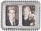 MARIPOSA 3714 2 X 3 Vertical, Double 2&quot; x 3&quot; Photo Frame, Silver