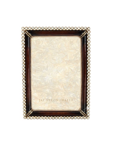 Jay Strongwater Lorraine Stone &amp; Enamel Edge 4x6" Frame