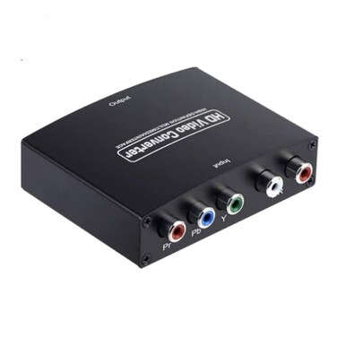 Component YPbPr to HDMI Converter Kit - RGB to HDMI Adapter with HDMI and Component Cable for 1080 HDTV (Black)