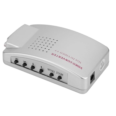 VGA to TV AV RCA Signal Adapter Converter Box with PS/ 2 or USB Port Power Supply, Supports Composite Video, S-Video, RGB (Optional) Output.