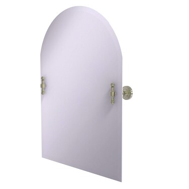 Allied Brass RD-94 Frameless Arched Top Tilt Beveled Edge Wall Mirror, Polished Nickel