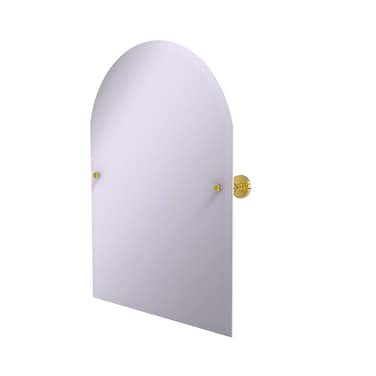 Allied Brass DT-94 Frameless Arched Top Tilt Beveled Edge Wall Mirror, Polished Brass