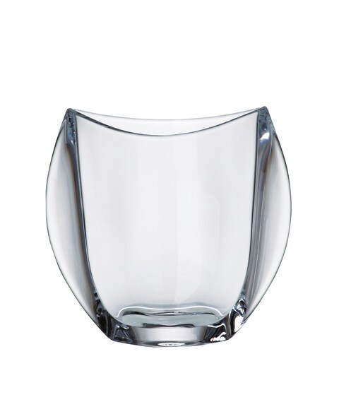 Barski - European Glass - Crystalline - Oval Vase - 7&quot; Height - Made in Europe