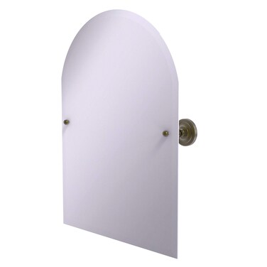 Allied Brass PR-94 Frameless Arched Top Tilt Beveled Edge Wall Mirror, Antique Brass
