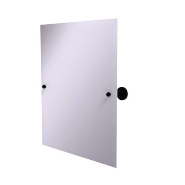 Allied Brass DT-92 Frameless Rectangular Tilt Beveled Edge Wall Mirror, Matte Black