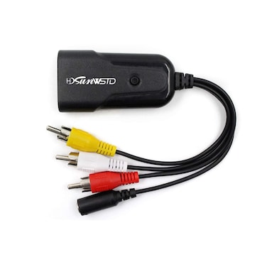 HDMI to AV Adapter Mini HD Video Converter Box HDMI to RCA AV/CVSB L/R Video 1080P HDMI2AV Support NTSC PAL Output