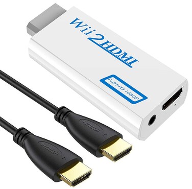 SNLLMZI Wii to HDMI Adapter Converter with 3.5mm Audio Jack &amp; 1080p 720p HDMI Output, Compatible with All Wii Modes
