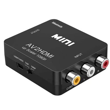 Meekwds AV to HDMI Converter,AV to HDMI Converter, 1080P Mini Composite CVBS AV to HDMI Video Audio Converter Supporting PAL/NTSC for PC Laptop Xbox Wii PS2 PS3 TV STB VHS VCR Camera DVD