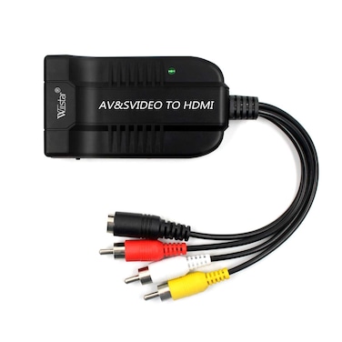 Wiistar Male AV CVBS Female SVIDEO to Female HDMI Audio Video Converter 1080P Composite Adapter for Blu-ray DVD HDTV