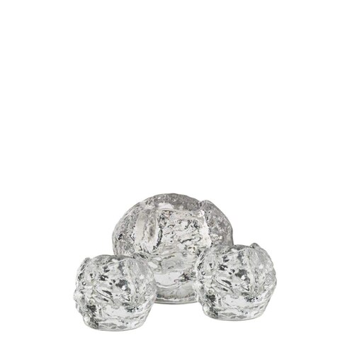 Kosta Boda Snowball Votive, Set of 3