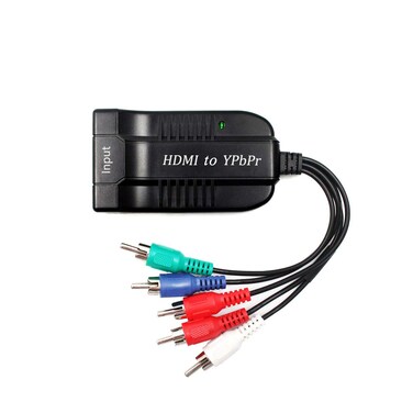 Female HDMI to Male Scaler YPbPr Converter, HDMI to Video Ypbpr Adapter HDMI to Scaler Component Converter with YPBPR Cable Power Adapter Compatible for Apple TV, PS3, Xbox, Fire Stick, DVD Players