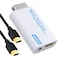 JUEJUEZI Wii Hdmi Converter Adapter, with 5ft High Speed HDMI Cable, Wii 2 Hdmi Converter 1080P Output Video Audio, 3.5mm Audio Jack, for All Wii Display Modes
