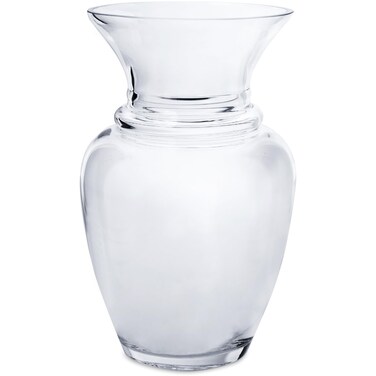 Royal Imports Glass Flower Vase Clear Modern Decorative Centerpiece Urn Wide Mouth Classic Everyday Rose Gathering Wedding Table Bouquet Holiday-Stripes