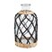 Mud Pie Black Woven Sleeve Vase, Small
