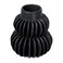 Bloomingville Modern Pleated Stoneware Vase, Black