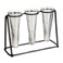 Bloomingville Metal Stand with 3 Tests Tube Vases, Multicolor