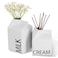 Creekview Home Emporium Glass Milk Carton Vase Set of 2 - White Ceramic Creamer Container Decor for Cute Flowers - Farmhouse Kitchen Ceramic Pitcher Milk Carton Bottle Decoration for Fresh Bouquets