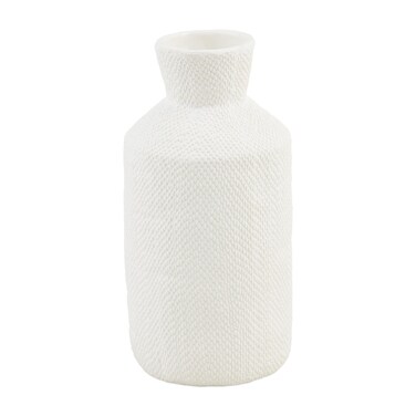 Mud Pie Tall Pressed Textured Vase; 11 1/2" x 4 1/2