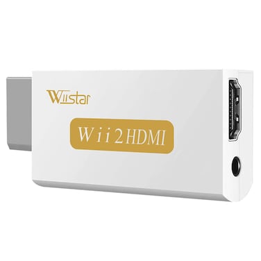 Wiistar Wii to HDMI Converter Output Video Audio Adapter HDMI Converter - Supports All Wii Display Modes to HDTV &amp; Monitor