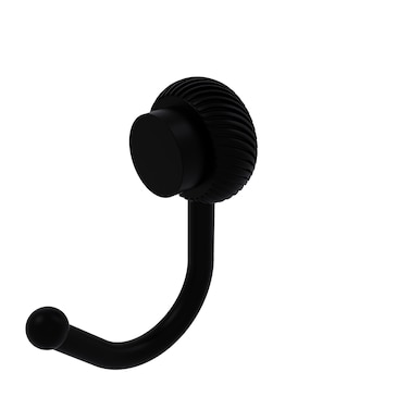 Allied Brass 420T-BKM Venus Collection Twisted Accents Robe Hook, Matte Black