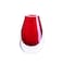 Cloudnola Teardrop Glass Flower Vase, Red, 4.3 x 6 inches, Thick Mouth-Blown Glass, for Home, Wedding, Gifting, and Events