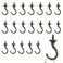 Svaitend 20 Pcs Screw Hooks, Pattern Carving Hooks Screw in Mug Hooks Metal Heavy Duty Screw Wood Wall Ceiling Hooks Plant Hooks Indoor Outdoor for Utensils Baskets Lights Wind Chimes Decor