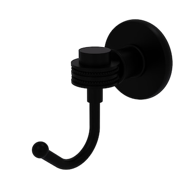Allied Brass 2020D-BKM Continental Collection Dotted Accents Robe Hook, Matte Black