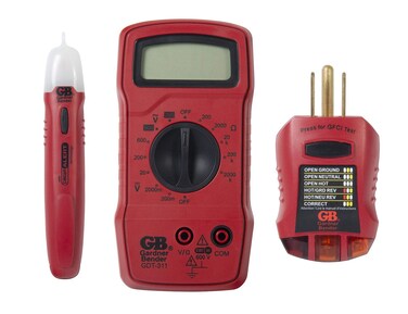 Gardner Bender EGB-2 Non-Contact Voltage, Digital Multimeter and GFCI Outlet Tester Kit, Red